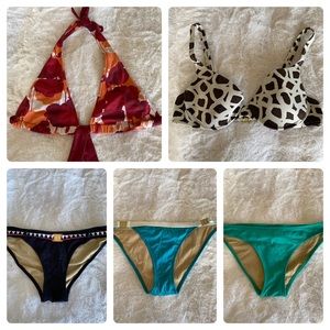 DELUXE BUNDLE * BCBG Bikini Tops/Bottoms Size S